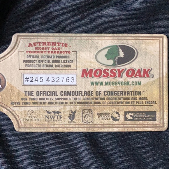 Mens Mossy Oak Short Sleeve Black & Orange Fast Drying Moisture Wicking NWT - Picture 7 of 9